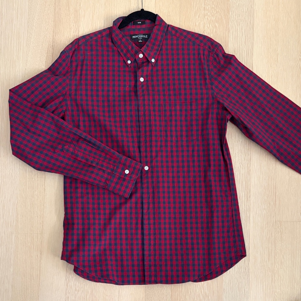 J. Crew Red Blue Check Shirt